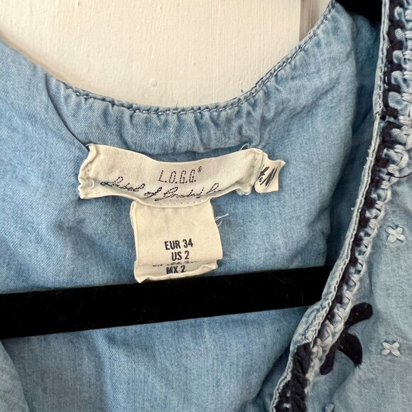 H&M embroidered chambray dress - Picture 4 of 5